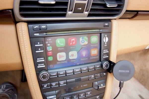 Apple CarPlay displayed on factory PCM screen