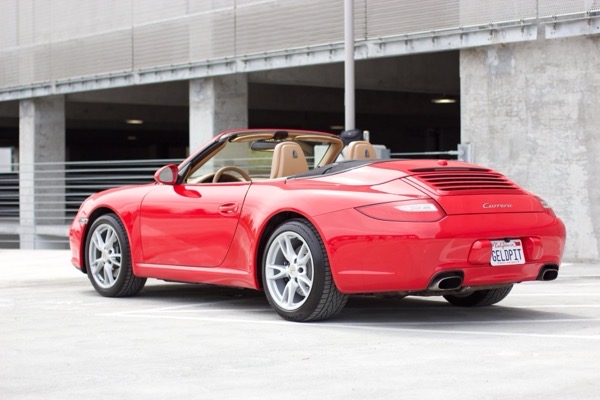 Rear three-quarter view, top down