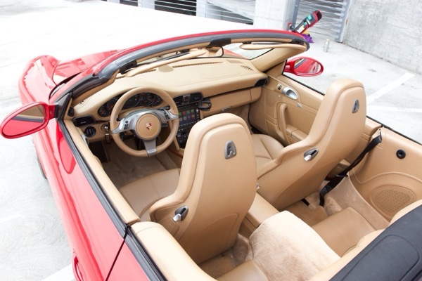 Top-down view showing both front seats